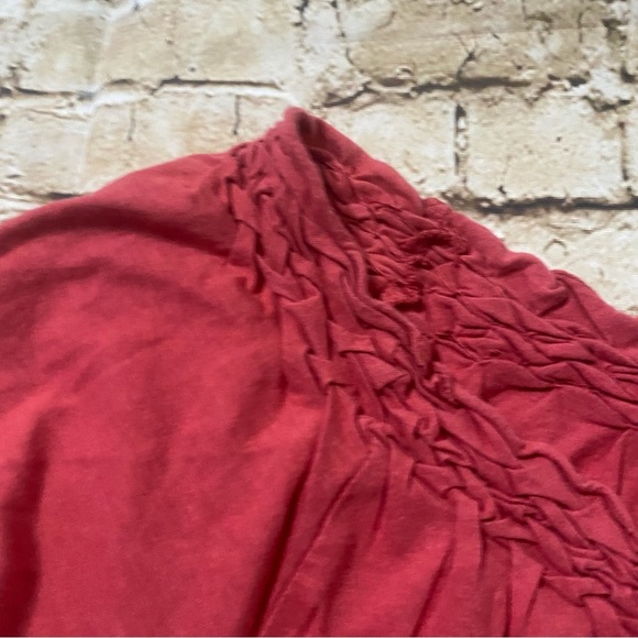 Talbots Rose Pink Braided Neckline Soft Short Sleeve Top - Picture 2 of 5